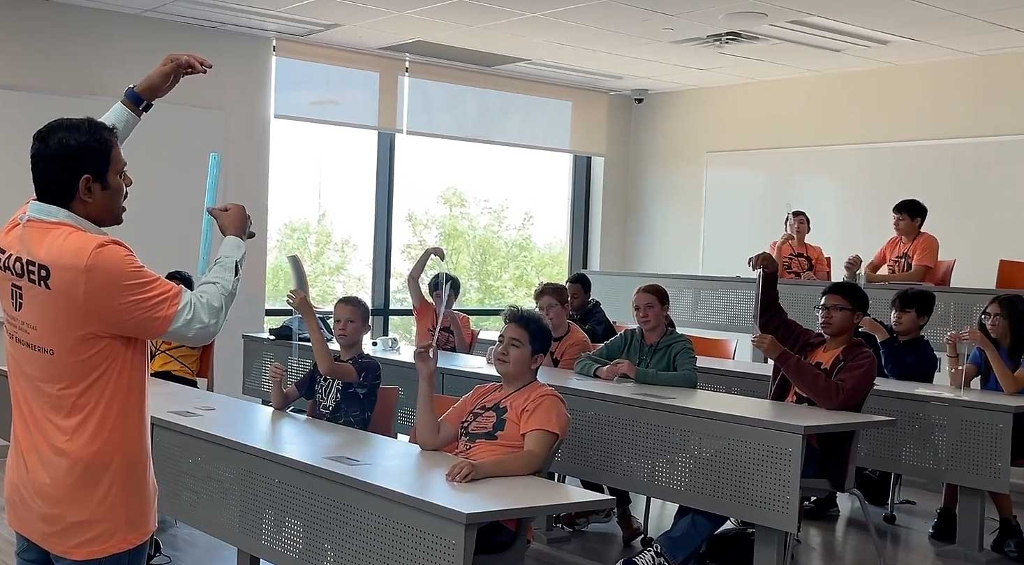 Students participate in a classroom exercise included in a curriculum developed by the Education Partnership of the Permian Basin.